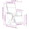 A diagram showing the dimensions of a recliner chair. Produktbild-Vorschau