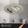 A recessed ceiling light fixture with adjustable beams in a room setting. Produktbild-Vorschau