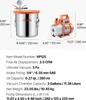 A vacuum chamber and a vacuum pump with dimensions and specifications. Náhľad obrázku produktu