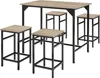 tectake® Bartisch-Set Edinburgh 5-teilig mit Produktbild-Vorschau 1