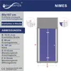 Duschabtrennungen Glas 80X187cm Nischentür Klarglas Produktbild-Vorschau 8
