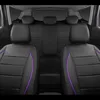 9-teiliges Auto Sitzbezug Set Universal Kunstleder Schwarz Produktbild-Vorschau 6