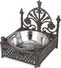 Mangeoire pour chien en fonte marron antique avec bol en Voir les images du produit 7