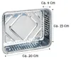 Aluminium Auflaufformen 3er Set eckig 200x150x40mm - Robust Produktbild-Vorschau 2