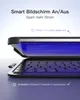 A tablet case with a keyboard is shown open, with the screen illuminated in blue. Produktbild-Vorschau