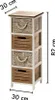 Kobolo komoda Drevený regál - 4 zásuvky - 82 cm - Stojaci Náhľad obrázku produktu 2