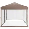 vidaXL Partyzelt Faltbar mit Seitenwänden Taupe 3x6 m -  Produktbild-Vorschau 5