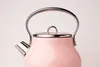 A close-up studio shot of a pink kettle. Produktbild-Vorschau