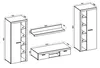 AX LIVING Spacoro XL Wohnwand weiß modern hochwertig 300 cm Produktbild-Vorschau 6