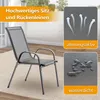 GIHAUVIA 4er Set Gartenstühle Stapelbar robustem Produktbild-Vorschau 5