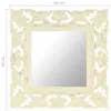 vidaXL Zrkadlo ručne vyrezávané biele 50x50 cm z masívneho Náhľad obrázku produktu 5