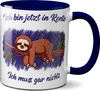TassenKing Tasse - Faultier Rentner / Rentnerin Kaffeetasse Produktbild-Vorschau 1