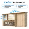 TIMBELA M205 - Gartenhaus Holz mit Brennholzregal Produktbild-Vorschau 9