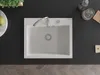 Mexen Elix Granitspüle 1-becken 600 x 500 mm, weiß, Siphon Produktbild-Vorschau 4