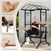 COSTWAY Outdoor Schaukel mit Gestell, Gartenschaukel Metall Produktbild-Vorschau 8