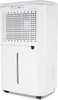 A white dehumidifier with a gray top, shown from a slight angle on a white background. Produktbild-Vorschau