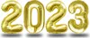 Oblique Unique Folien Luftballon Zahl 2023 Silvester Produktbild-Vorschau 1