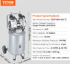 A product image of an air compressor with its specifications listed next to it. Produktbild-Vorschau
