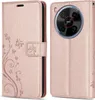 A rose gold flip case for a smartphone, shown from the front and back. Produktbild-Vorschau