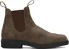 A single brown leather boot is shown against a white background. Náhľad obrázku produktu