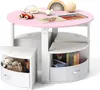COSTWAY Tavolo per bambini con 4 sedie, set da pranzo in Anteprima dell’immagine prodotto 1