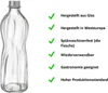 Wasserflaschen Aqua 0,75Liter - 2 Stück - Glasflasche Produktbild-Vorschau 3