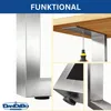 DanDiBo 2x telaio per panca in acciaio inox 43 x 30 cm Anteprima dell’immagine prodotto 5