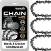 3 catene per motosega 25 cm 1,3 mm 3/8" 40 TG per Black & Anteprima dell’immagine prodotto 5