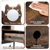 A collage of four images showcasing different features of a vanity table. Podgląd zdjęcia produktu