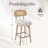 okwish 2er-Set drehbare Barhocker mit Rattan-Rücken, Produktbild-Vorschau 4
