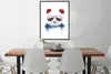MuchoWow® Gerahmtes Poster Panda - Brille - Tropfen - Weiß Produktbild-Vorschau 3