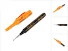 A black marker pen with an orange cap is shown on a white background. Produktbild-Vorschau