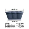 3er Set 40cm Blumenkasten Balkonkasten Pflanzkasten Produktbild-Vorschau 5