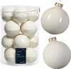 16er Set Christbaumkugeln Weiß Glas 8cm - Matt & Glänzend, Produktbild-Vorschau 4