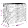 vidaXL Wäschekorb mit Rollen Grau 66x35x60 cm Rattan Produktbild-Vorschau 7