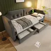 Letto imbottito Merax, divano letto 90x200 cm con luce di Anteprima dell’immagine prodotto 4