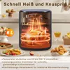 ZMH Heißluftfritteuse xxl 6L Airfryer Schwarz Einzelkorb Produktbild-Vorschau 8