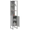 vidaXL Badschrank Grau Sonoma 33x33x185,5 cm Holzwerkstoff Produktbild-Vorschau 3