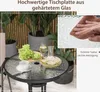 COSTWAY 3dílný bistro set se skleněnou deskou, 2 skládacími Náhled obrázku produktu 5
