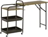 HOMCOM HOMCOM Küchenwagen - 2 Tabletts - Schwarz/Braun - Produktbild-Vorschau 1