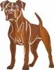 Edelrost Boxer - Rost Deko Hund Rostfigur Gartendeko für Produktbild-Vorschau 1