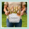 Seau à glace Relaxdays, bac à boissons avec poignées, 8 l, Voir les images du produit 6