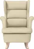 vidaXL Fotel bujany kremowy 74x90x102 cm tkanina Podgląd zdjęcia produktu 4