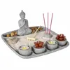 Ensemble de jardin zen 23 × 23 cm en ciment – Mini jardin Voir les images du produit 1