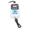 A white electronic temperature controller with a digital display and a blue universal socket. Anteprima dell’immagine prodotto