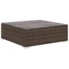 11-tlg. Garten-Lounge-Set mit Auflagen Poly Rattan Braun Produktbild-Vorschau 7