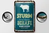 Blechschild Spruch Sturm wenn Schafe keine Locken 12x18cm Produktbild-Vorschau 2