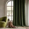 Chenille Vorhänge Grün 2er Set Blickdicht 98% - 510GSM Produktbild-Vorschau 7