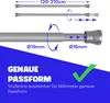Klemmstange Silber 120-210cm ausziehbar, Ø16/19mm, Produktbild-Vorschau 2