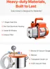 A vacuum pump and a vacuum chamber with labels pointing out features. Anteprima dell’immagine prodotto